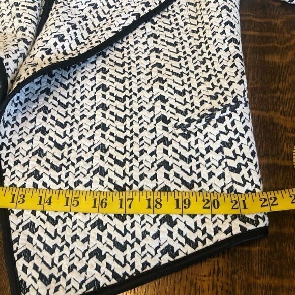 Calvin Klein White & Black Woven Open Front Jacket Career, Normcore,  Academia - Picture 9 of 11